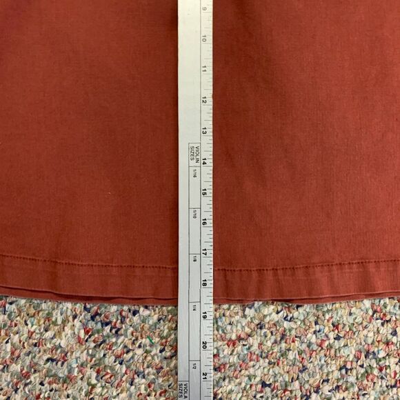 Aventura Russet Red Organic Cotton Canvas Short Skirt Size 10 - Picture 13 of 13